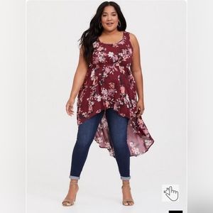 Babydoll Challis Hi-Low Tank
